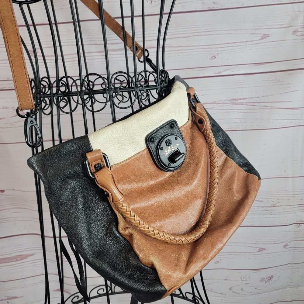 Elliott Lucca Leather Crossbody Tri-Color bag